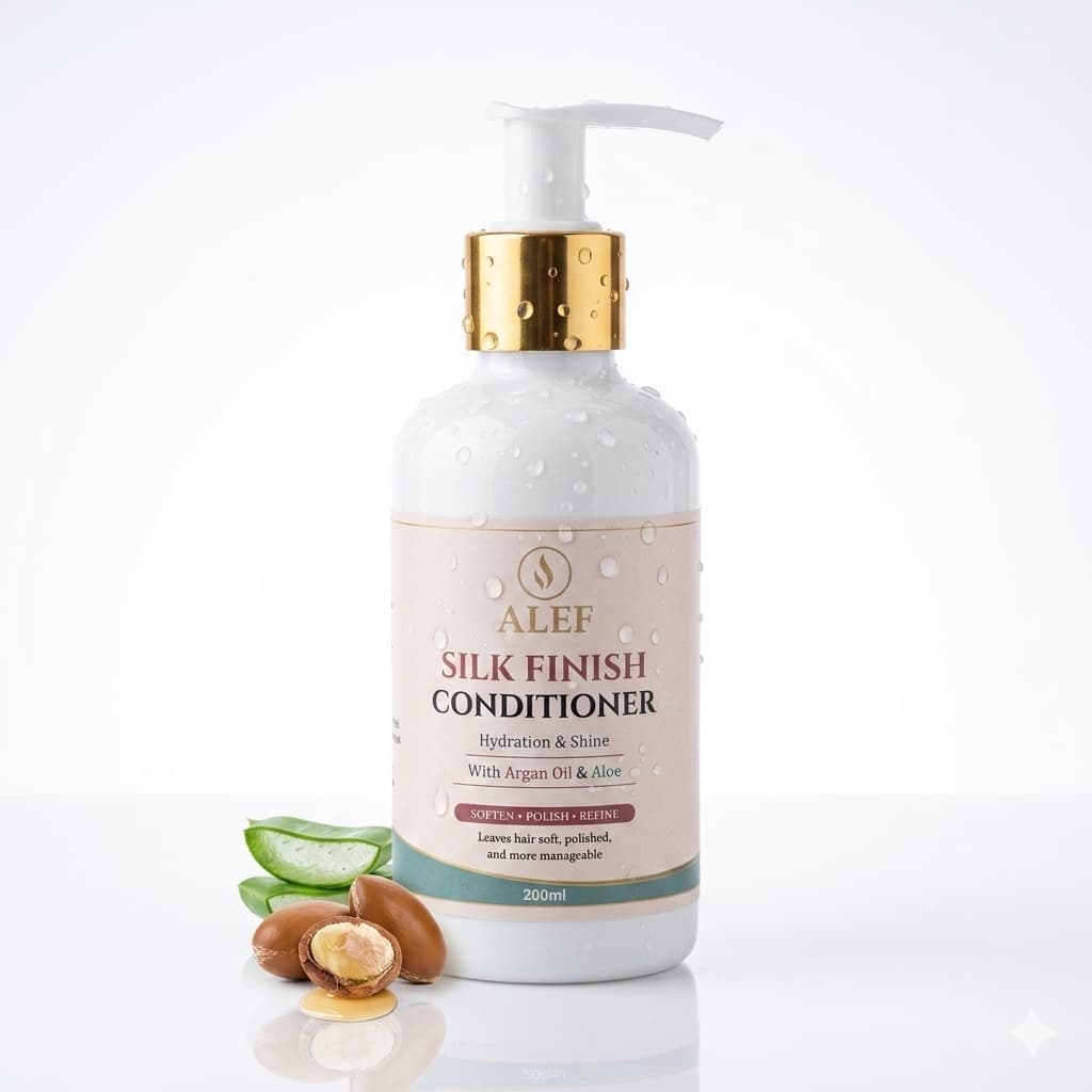ALEF Silk Finish Conditioner with Argan Oil & Aloe - 200ml