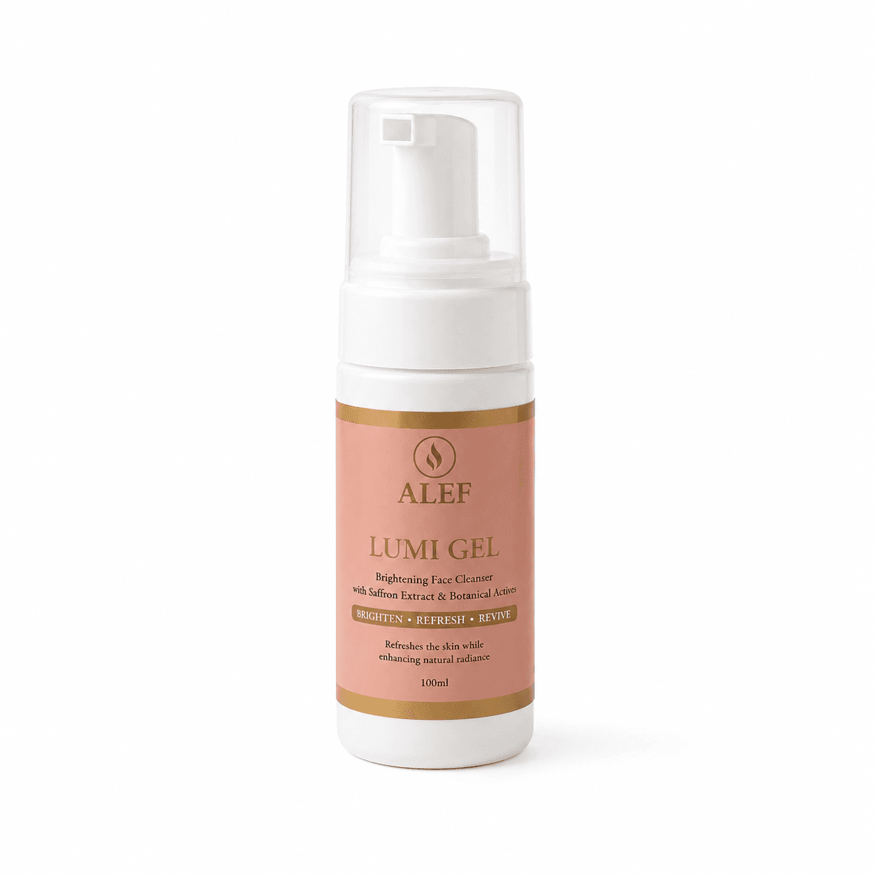 ALEF Lumi Gel Face Cleanser with Saffron Extract - 100ml