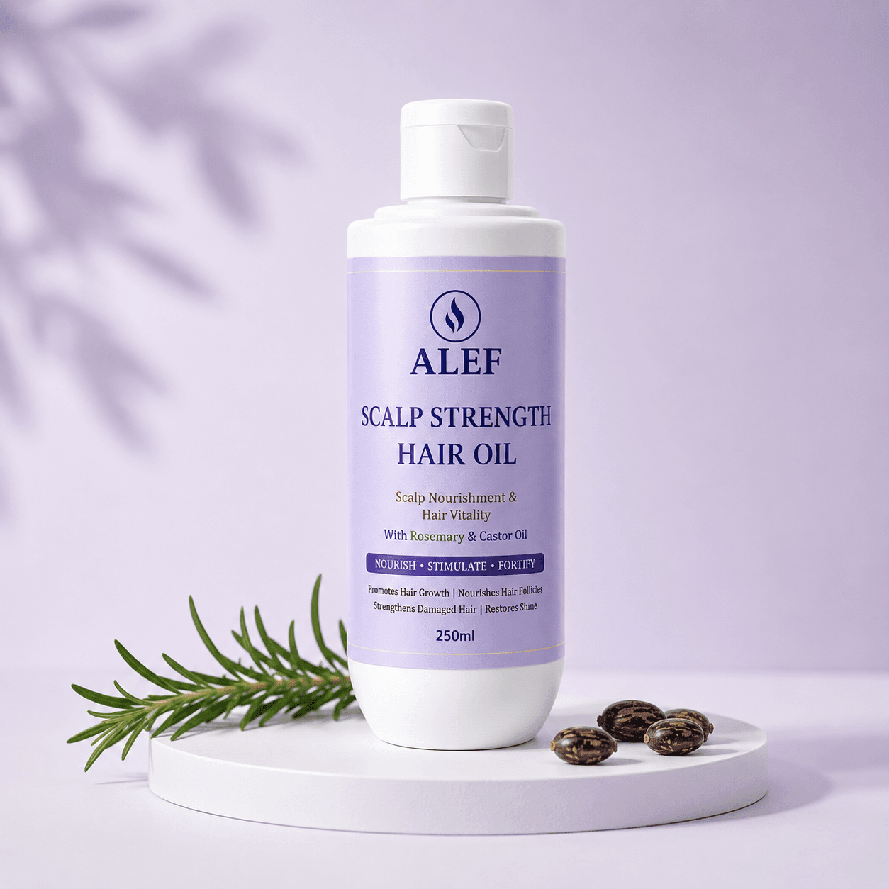 ALEF Scalp Strength Hair Oil with Rosemary & Castor Oil - 250ml