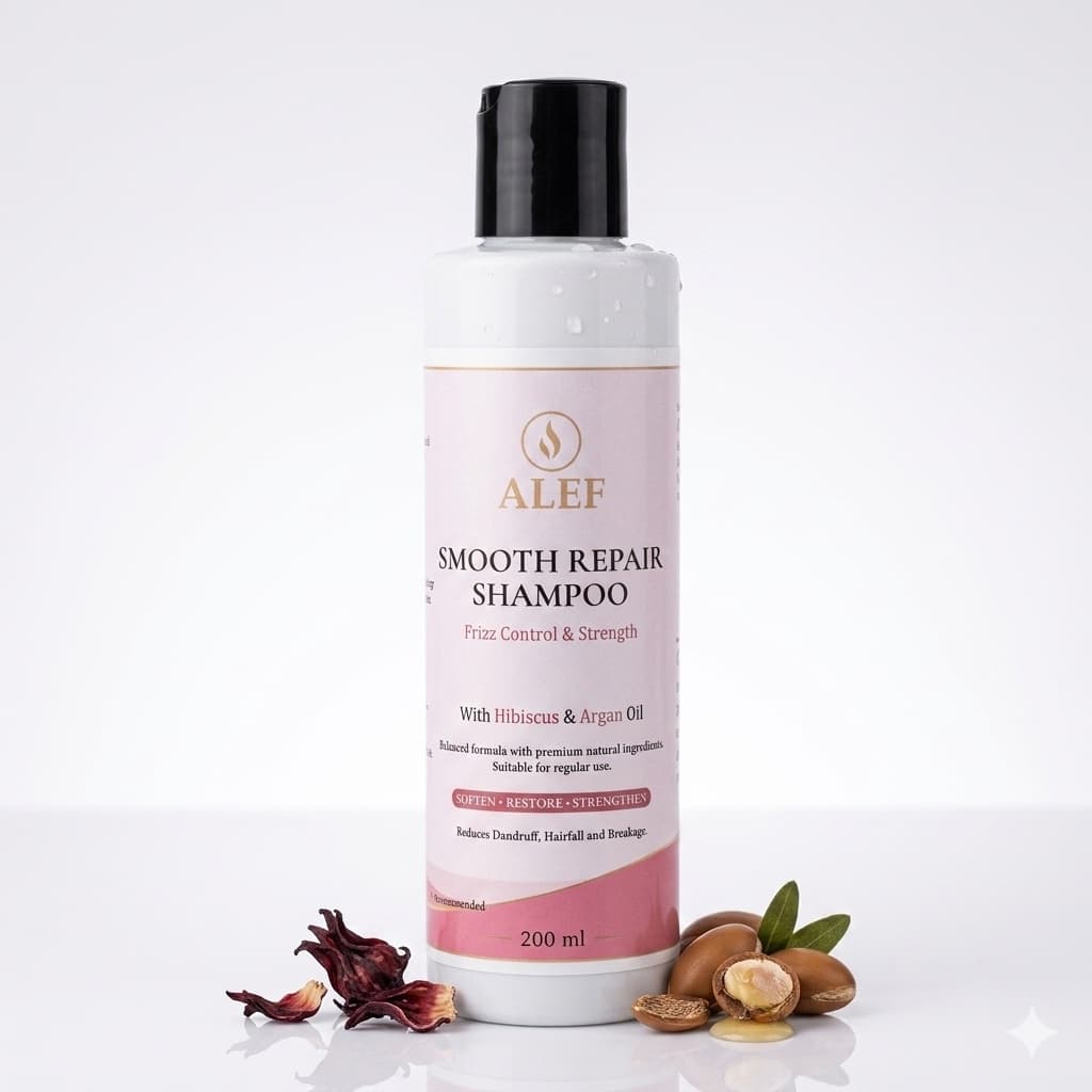ALEF Smooth Repair Shampoo with Hibiscus & Argan Oil - 200ml